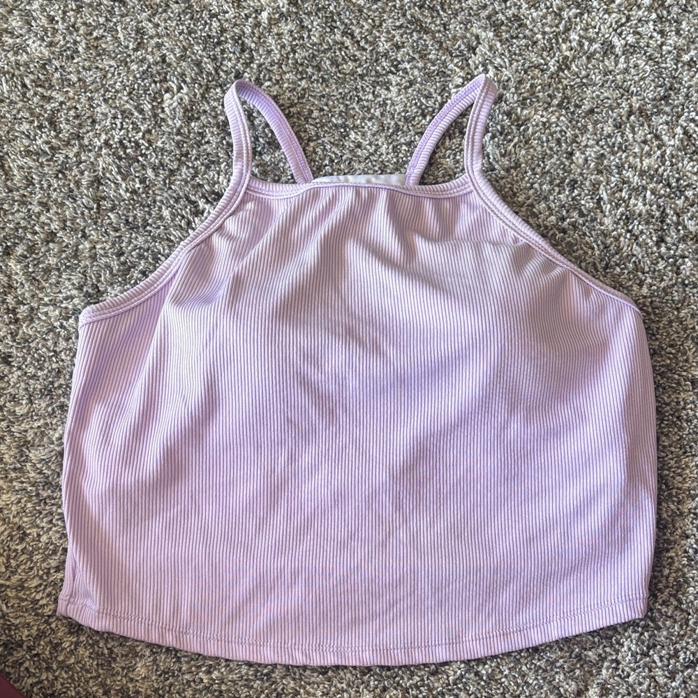 Lilac Ribbed Bikini Top